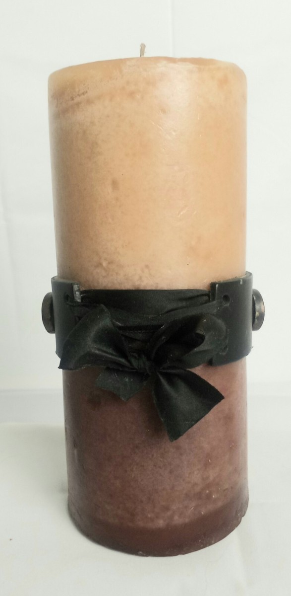 ANGEL CANDLE CO. ECSTASY FLEUR DE LIS W/SWAROVSKI CRYSTALS LEATHER