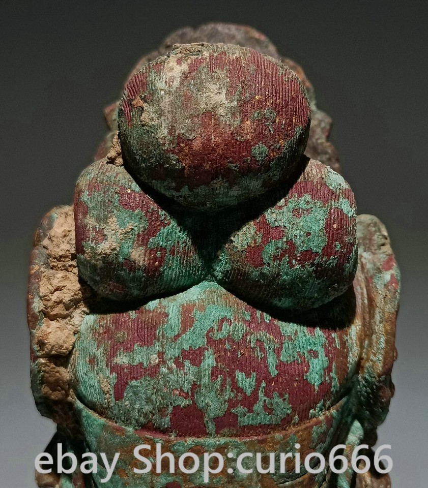 7.8" Old China Bronze Ware Gold Gilt Guanyin Kwanyin Goddess Head bust