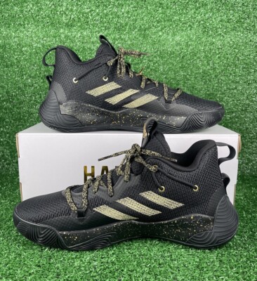 Adidas Harden Stepback 3 Black Gold Basketball Shoes Men's Size 8
