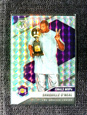 SHAQUILLE O'NEAL 2021 Mosaic Finals MVPs Silver Mosaic Prizm Card #300 LA Lakers
