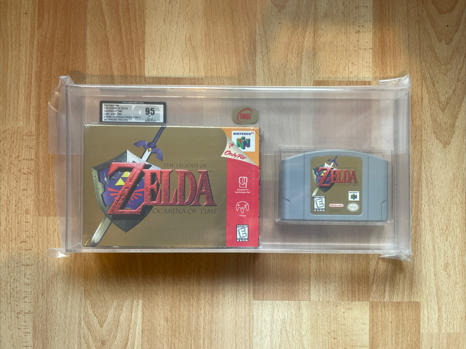 The Legend Of Zelda Ocarina Of Time 3D UKG 95+ MINT GOLD PAIR 3DS VGA WATA