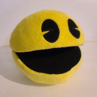 Bandai Namco Pac Man 7” Plush Stuffed Toy Factory Hanging Yellow Ball # 3143100