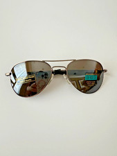 1990's Vintage Aviator Sunglasses Copper Nickel Silver Frame