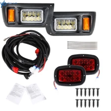 Golf Cart For 1993-UP Club Car DS G & E FULL LED Headlight &Tail Light Kit