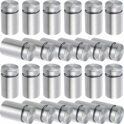 3 4 X 1 Inch Sign Holders Standoff Screws Wall Mount Hardware Advertising Glass Ebay