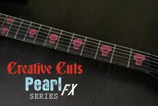 SG Voodoo Skulls Fret Markers Inlay Decals BASS & GUITAR RED PEARL