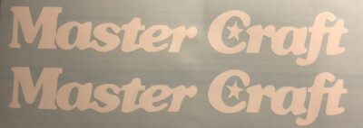 #ad #ad MASTERCRAFT Vintage White 12” set Of 2 BOAT DECAL VINYL STICKER Ski Boat Logo $11.50