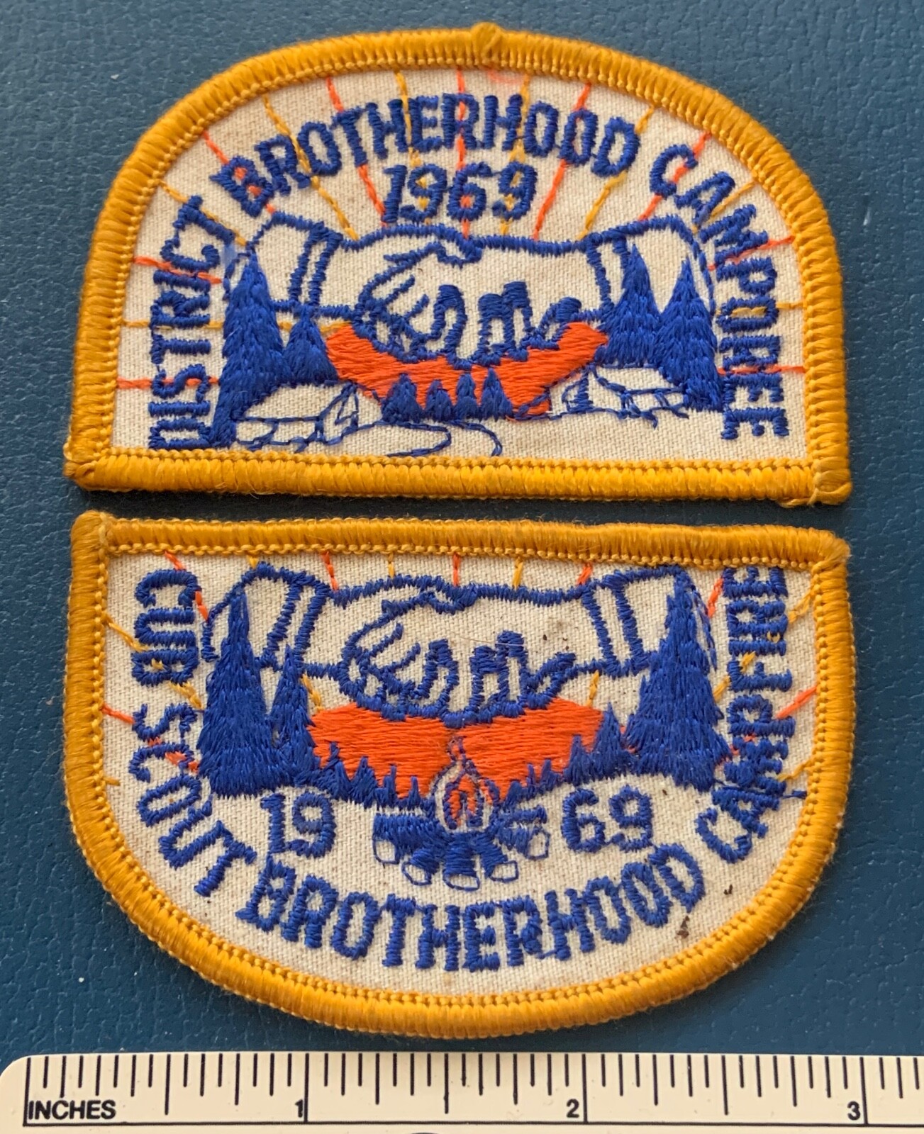 Vintage BOY CUB SCOUT District Brotherhood Boy Scout Camporee PATCH SET BSA Camp