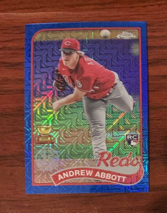 2024 Topps T89C-8 Andrew Abbott 1989 Silver Pack Blue Chrome Refractor /150 RC