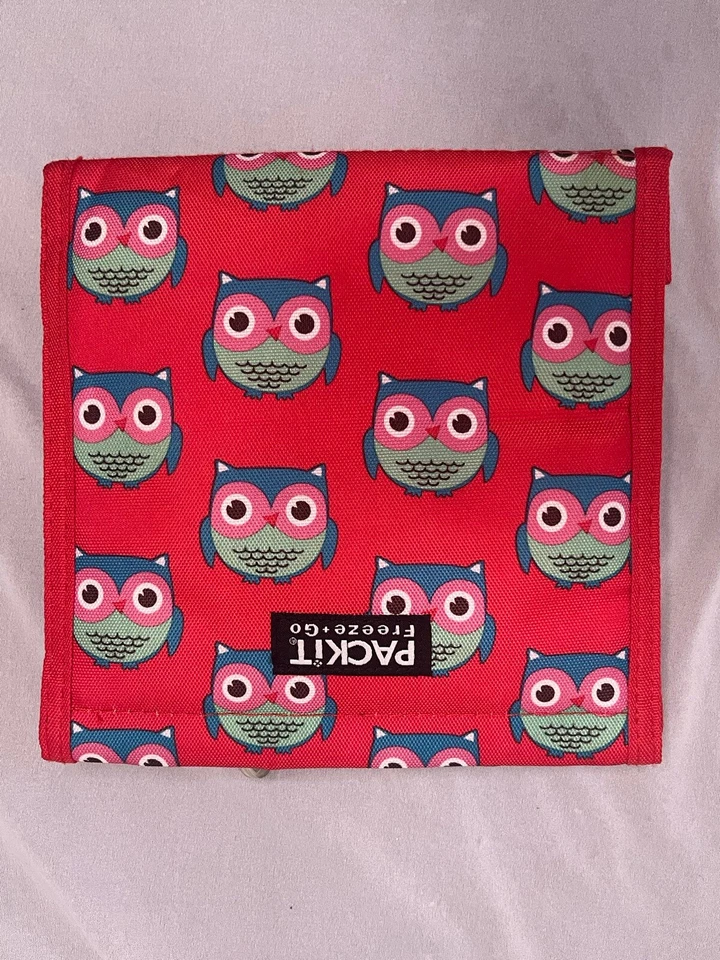 Packit Freezable Lunch Bag Tote Multicolored Owls Pink Blue Green NWOT - Image 2 of 4