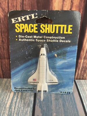 ERTL Space Shuttle 1535 Vintage On Card Metal Die cast