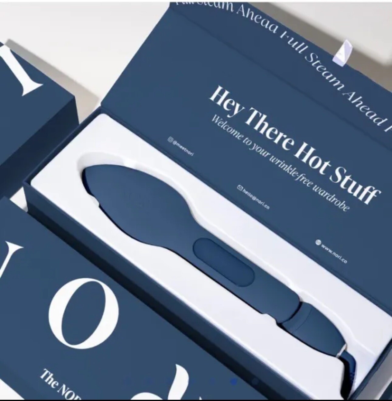 Nori Handheld Steam Iron Sealed New NAVY Lightweight Sealed New In Box eBay