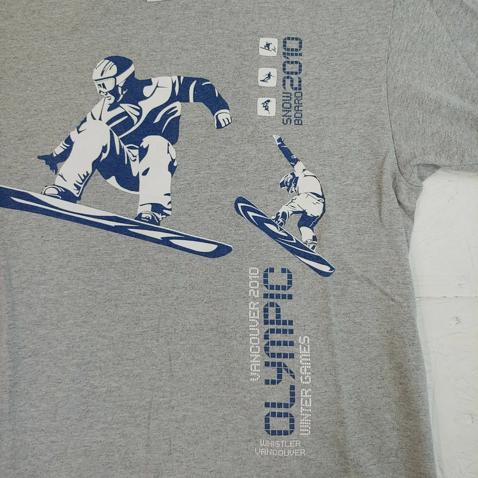 Vancouver 2010 Olympic Winter Games Snowboard T Shirt Men’s Size medium — 第 4/4 张图片