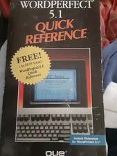 WordPerfect 5.1 Quick Reference By Que Development 1990 GREAT INFORMATIONAL