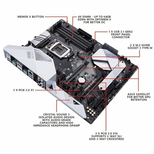 ASUS Prime Z390-A Motherboard ATX LGA1151 Intel Z390 Chipset DDR4 USB 3.1 FedEx - Bild 7 von 8