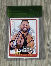 COLT CABANA AUTO'D SIGNED 2019 STARRCAST II LAS VEGAS AEW CARD BAS COA ROH WWE
