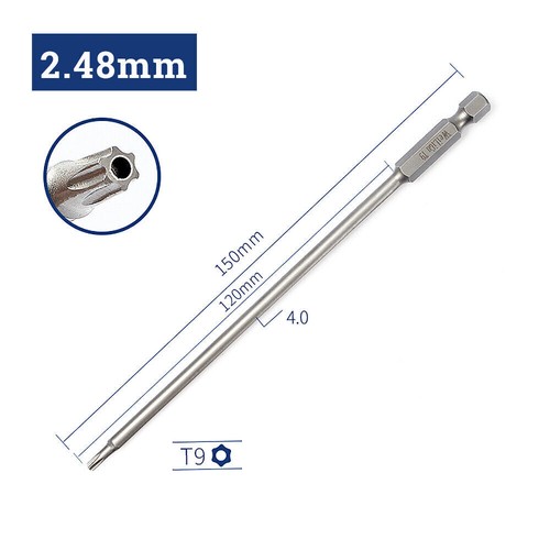 Long Reach Torx Star Hex Security Bit Set Tamper Proof Screwdriver Bits 1/4" - Picture 53 of 65