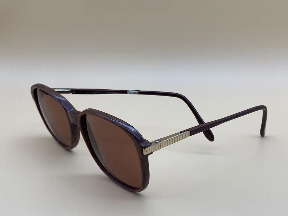 Gafas de sol vintage Safilo Elasta marco marrón cuadrado retro Italia Foto 2 de 4