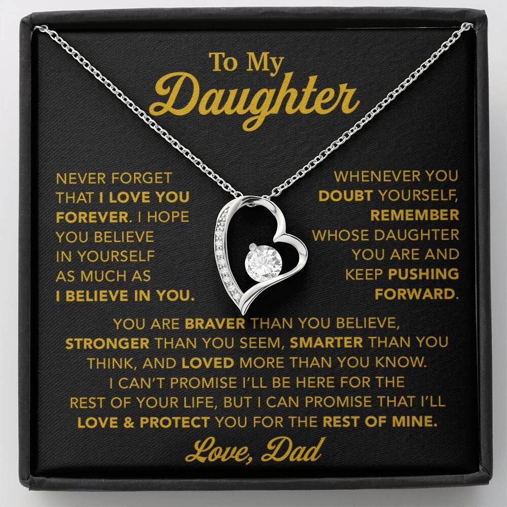 To My Daughter Necklace, Gift for Daughter from Dad, Father Daughter Necklace