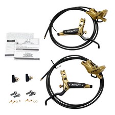 Trp Dh-r Evo Hd-m846 Hydraulic Disc Brake Set 4-piston Caliper Fr Gold
