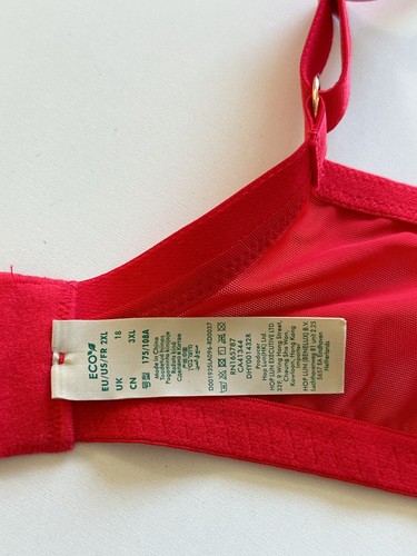 NWT! DORINA Women's Sz 2XL Aina Non Padded Lace Wire Free Bralette Bra Red - Picture 9 of 10
