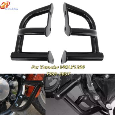 Black Stainless Steel Engine Guard For Yamaha 1200 Vmax VMX-12 1985-2007