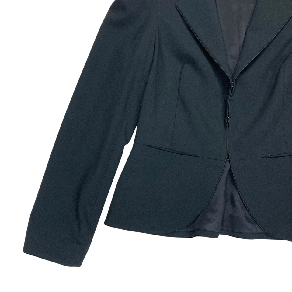 Rebecca Taylor Jacket Womens 6 Black Preppy Academia Country Club Capsule Blazer - Image 3 of 4