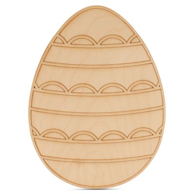 Scalloped Wood Easter Egg Cutouts, 5''-14 , 1/8'' Thick Pack of 5 |Woodpeckers