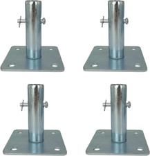 4 PCS Scaffold Base Plates Galvanized with Pins for Baker Style Scaffolding