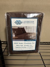 NEW Luxdecor Collection 4 pc king sheet set /1800 series/wrinkle free/egyptian