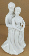 Porcelain Bride Groom First Dance Wedding Cake Topper Keepsake Figurine 6"READ