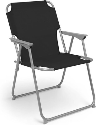 Spetebo Piccolo Campingstuhl - schwarz - klassischer Gartenstuhl zum