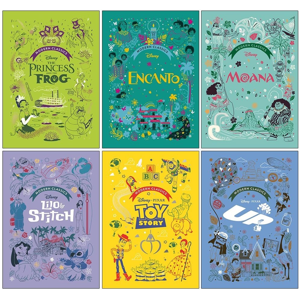 Disney & Pixar Modern Classics 6 Books Collection Set By Sally Morgan Princess a