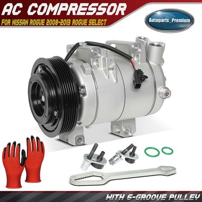 AC Compressor w/ Clutch for Nissan Rogue 2008-2013 Rogue Select 2014-2015 2.5L
