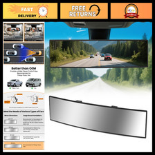 16 Chrome Anti-glare Panoramic Rearview Mirror - Universal Clip-on Wide Angle E