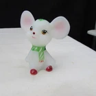 Fenton White Satin Holly the Little Christmas HP Mouse Special Order 2008 W177