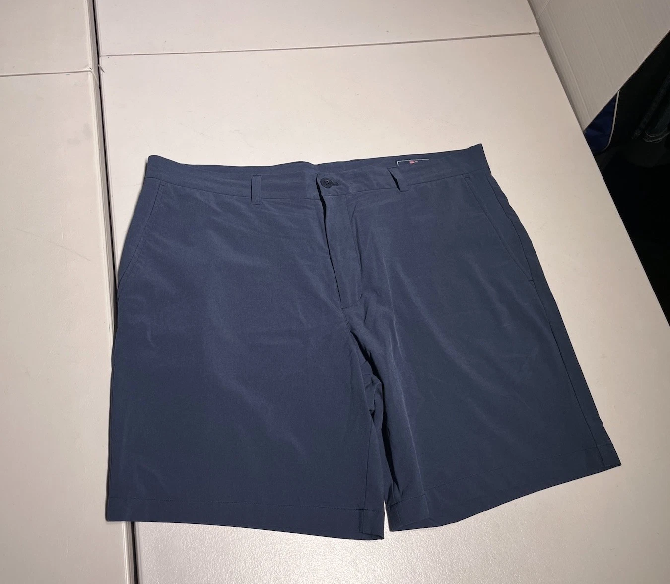 Vineyard Vines Shorts Men's 40 Blue Khaki Golf Breaker Performance Polyester