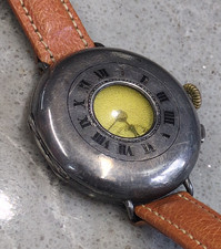 ANTIQUE 925 SILVER SS & CO STAUFFER MARK OF CONFIDENCE DOG WRISTWATCH WW1 ERA A/