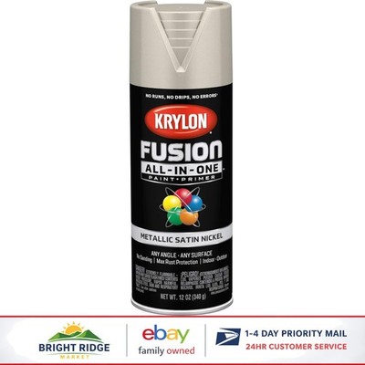 12 oz Spray Paint Can with Rust Protection, Satin Nickel for Various Surfaces