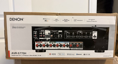 Denon AVR-S770H 7.2 8K Receiver Dolby Atmos DTS:X eARC HEOS Complete LN!