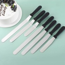 Stainless Steel Cake Cream Spatula 6/8/10/12in Pastry Tool Cookie