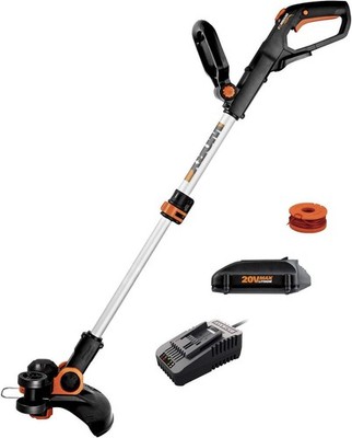Worx WG163.8 20V 12'' 2-in-1 String Trimmer & Edger w/ Battery & Charger