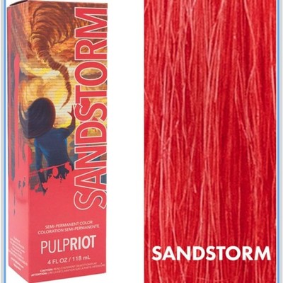 Pulp Riot Sand Storm Hair Color Semi Permanent Dye Color in 4oz Vivid Coral Pink
