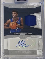 Shai Gilgeous Alexander 2018-19 Panini Dominion Rookie Showcase Jersey Auto /49