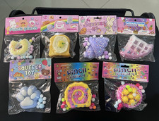 Lot of 7 Multicolor Squishy Squeeze Toys Stress Relievers
