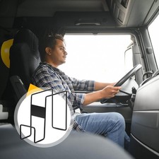 Sturdy Steel Hard Hat Rack 2 PCS Heavy Duty Holder for Truck Seat Hanger