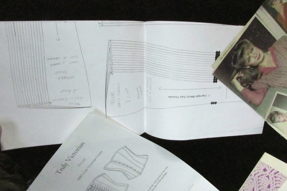 Truly Victorian TV110 1880's Late Victorian Corset Pattern Design + Crochet Vest - Image 3 of 4