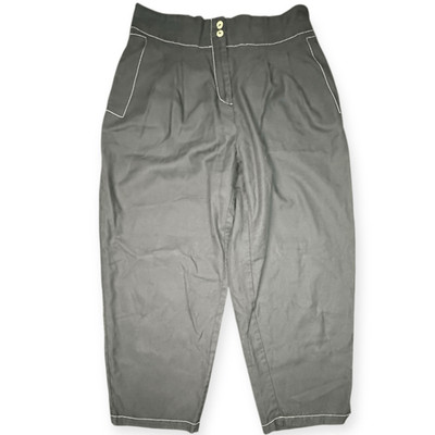THE KORNER Women s Charcoal Gray Tencel Cotton Ankle Pants Size 10
