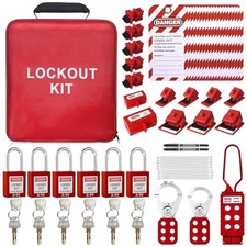 Industrial Electrical Locking Tag Kit Circuit Breaker Locks Safety Lockouts