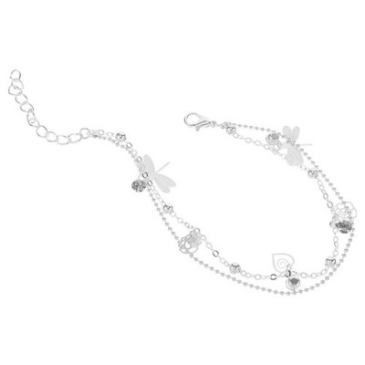 3 stücke Böhmen Knöchel Armband Hohl Rose Rose Gold Kette Fußkettchen